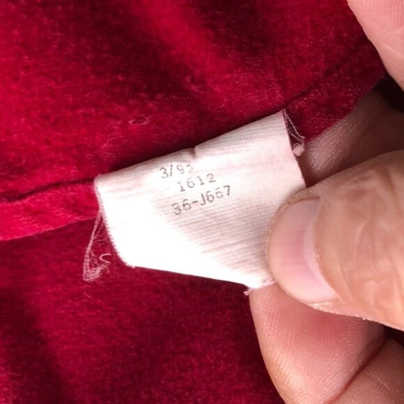 L.L. Bean Mens Dess Shirt Size 15.5 Neck M Tall Chamois Cloth Red Long Sleeve - Picture 9 of 13